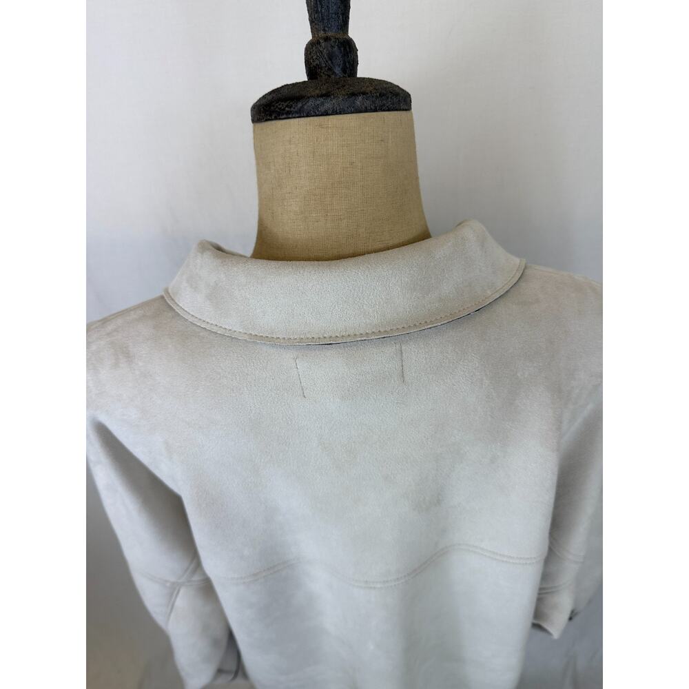 NWT Dear John BOUTIQUE Oversized Ivory Faux Suede Jacket / Shacket XL #0252 XL - Picture 8 of 9